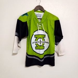 Smart Hockey Aerodome Jersey M Boys Lime Black White